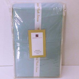 New Concierge Collection King Pillowcases 21x40 Pastel Blue Cotton/Poly Sateen